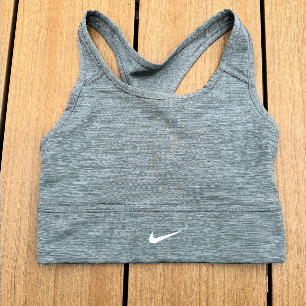 Nike Gray Sports Bra with Racerback Design